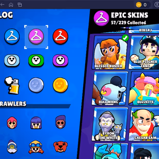 233 SKINS | 23 HYPERCHARGED | 61.837 TROPHIES | 97 BRAWLERS | 31 MAX BRAWLERS | 2 BUFFIES  - Image 7