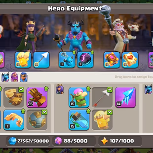 TH 16 MAX | 4 HERO MAX || BK 95 AQ 94 MP 52 GW 70 RC 44 || EPIC EQUIPMENTS || HERO SKINS - Image 5