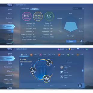 MOONTON | LV 134 | WR 62 PERCENT | KUNGFU PANDA THAMUZ - TRANSFORMERS ROGER - ZODIAC MINO | HERO131 | SKIN 283 | BP 246K - Image 3