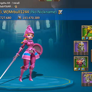 1M1 Mights (T5) Can move to Kingdom 1099| Vip 15 |4 Castle Skins | ATK 282 +| 9M Troops | 519M Research | Pet lv 5 max H - Image 1