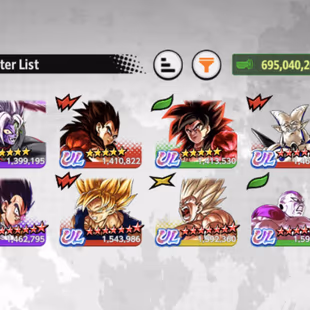 B139-IOS-Android-Meta-695 Million Power-8 UL(SS Goku-SS4 Goku)-LR(Vegito-SS3 Goku)-60 Legend-Vip Equipment-Good Zenkai - Image 1