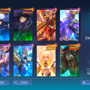 SUPER RARE HIGH STAR ACC || EX 1505 STAR || EX GLOBAL PHARSHA 1 || EXALTED COLL 4 || 148 MAGIC SPIN || RARE SKINS RECALL - Image 3