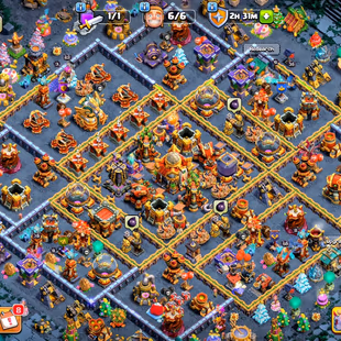 💎TH16 NEAR MAX🔥 [ RaRe-6x PAID SCENARIO ] [ HEROS SKIN ] | NIGHT BASE NEAR MAXED || HEROS-77-79-59-63-39 | SAFE AC - Image 3