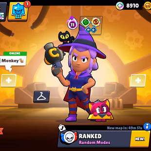 🔥 WITCH SHELLY & WEREWOLF LEON & CALAVERA PIPER 🔥 66.000 TROPHIES | OG PIN 35 RANK | 84 MAXED & 50 HYPER - Image 1
