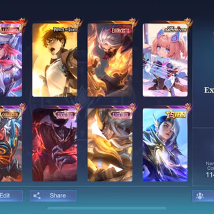 Flash Sale Exalted Col III-350 Skins-Freya Legend-Exo Hayabusa-Eren AOT-Angela Aspirant-2 Colector-Epic Recall-Max Emble - Image 1
