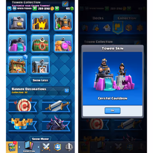 🔥LV 56 - 10 EVO⚡ KT 15 | ARENA 26 | TROPHIES 10512 | EMOTE 62 | 1 CARD MAX - 3 LV 15 - 24 LV 14 | 1 HERO | 7 TOWER COLL - Image 2