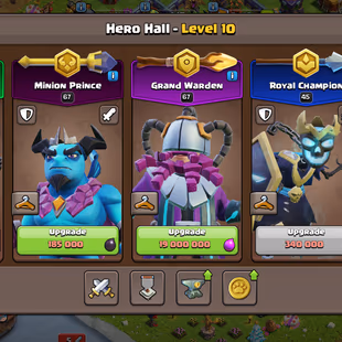 TH16 Almost maxed | King 87 | Queen 94 | Warden 67 | RC 45 | All Epic Equipments | 9 Heroes Skins| Ready for battle | - Image 7