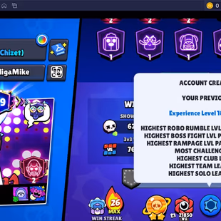 304 SKINS | 65.300 TROPHIES | 101 BRAWLERS | 37 HYPERCHARGE | 45 MAX | 39 PRESTIGE | 29 BUFFIES - Image 7
