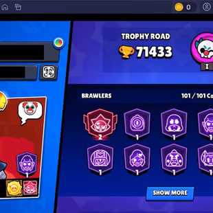 ⭐351 SKINS⭐71.400 TROPHIES | 101 BRAWLERS | 63 HYPERCHARGE | 65 MAX | 43 PRESTIGE | 19 BUFFIES - Image 5