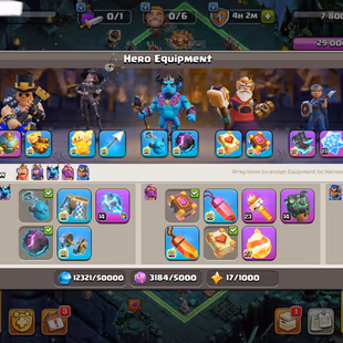 🔥TH 18 Max 🔥5x Heroes Max | 4x Epic Max [New Epic RC lvl 23] Max Walls | War Star 4.5K | Rare Scenery | Quick Access - Image 5