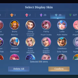 MLBB | Queennn | LVL 74 | TRANSFORMER ROGER | KOF DYROTTH, KARINA | LUCKYBOX URANUS | HERO 131 | SKINS 211 | FULL EMBLEM - Image 7