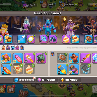 🔥ALL APPRENTICE MAX 💎HEROES MAX -TH 18 -34 EQUIPMENT - 1K GEMS - RENAME 500 - CHEAP - AVAILABLE  - Image 5