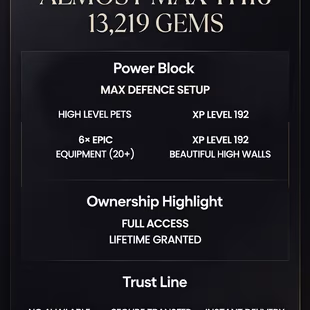 13219 GEMS TH16 POWER]|[ALMOST MAX DEFENCE]|[6x EPIC 20L]|[192XP]|[HIGH PETS]|[FULL ACCESS]|[LOTS MAGIC ITEMS]|[NC READ - Image 1