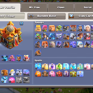 TH16 Almost maxed | King 87 | Queen 94 | Warden 67 | RC 45 | All Epic Equipments | 9 Heroes Skins| Ready for battle | - Image 4
