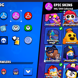 361 SKINS | 90 HYPERCHARGED | 94.038 TROPHIES | 95 BRAWLERS | 95 MAX BRAWLERS | 18 BUFFIES  - Image 6
