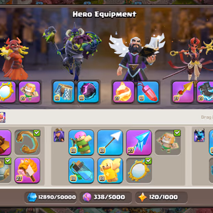 TH 18 !! 6 Heroes Maxed !! 10 Epic Maxed !! Profile Almost Max !! Town Hall Level 18 !! League Queen Skin !! 3x Scenery  - Image 7