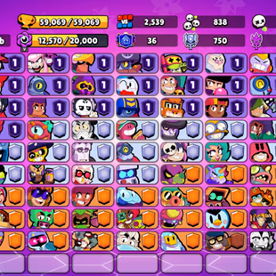 190 SKINS | 59.100 TROPHIES | 86 BRAWLERS | 8 HYPERCHARGE | 11 MAX | 36 PRESTIGE | 8 BUFFIES - Image 4