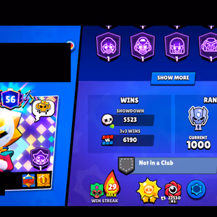 468 SKINS | 84.500 TROPHIES | 100 BRAWLERS | 51 HYPERCHARGE | 77 MAX | 56 PRESTIGE | 23 BUFFIES - Image 6