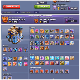 TH18 Max 🔴 33/34 Equipments Max  Almost 🔴  Cosmic Set - 33 Skins - Builder Hall Max - Longest & Smasher Max - Maxed 18 - Image 7