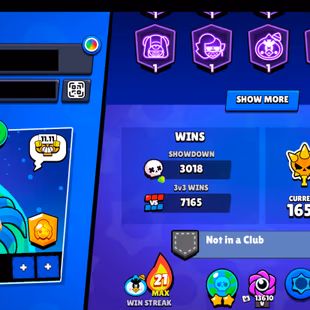 308 SKINS | 52.600 TROPHIES | 99 BRAWLERS | 23 HYPERCHARGE | 45 MAX | 13 PRESTIGE | 7 BUFFIES - Image 6
