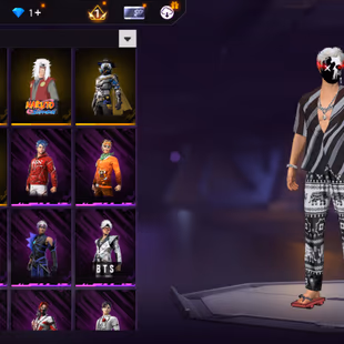 X252|Lvl 74|56 CHARACTER|170 COSTUME|AURUMDEUS SPORTS CAR|269 WEAPON(4 EVO+40 MYTHIC)|Ak47 Blue Draco Lvl 6|Mp40 Predato - Image 5