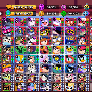 276 SKINS | 54.700 TROPHIES | 101 BRAWLERS | 23 HYPERCHARGE | 36 MAX | 24 PRESTIGE | 2 BUFFIES - Image 3
