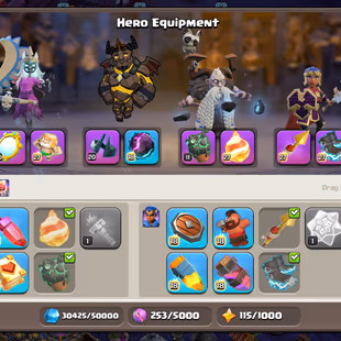 Th18 Almost max [Cosmic Secnry] | Hero-100-105-78-50 | Equipment-10-Epic Almost Max | XP-250 | Defence Wall Almost Max | - Image 6