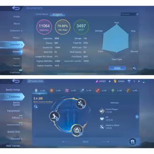 MOONTON | LV 128 | ⭐EX IMO 445 | WR 79 - HIGH WR HEROES🏆 | LEGENDS ALUCARD & FREYA - 2X NEXUS SEA | HERO 131 | SKIN 388 - Image 3