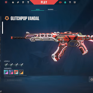 EU | 3 Skins + 1 Knives | Catrina | Glitchpop Vandal | 4.7K VP Spent | Unranked | Instant - Image 3