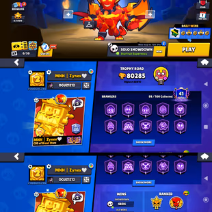 EXCLUSIVE 80k TROPHIES || 31 MAX POWER BRAWLER | 99 BRAWLER UNLOCK | 30 HYPERCHARGE | 318 SKIN | INSTANT DELIVERY  - Image 1