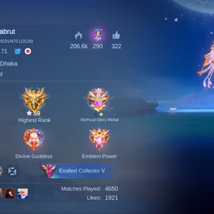 ML 697 Exlated Collector Legend Lunox 303 Skins Prime YuZhong Lucky Odette Zilong 43 deluxe Skins Hero 125 Emblem Max - Image 3