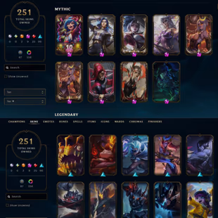 EUNE - Unranked Last Session Platinum - 251 Skin - Level 447 - OE 658 - BE 5219 - RP 9 - Champion 172 - 9 Mythic - 2 Ult - Image 3