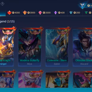ML  587 Legend Granger Star Hayabusa 19 Dulex dragon shiryu Chou pegasus Badang Gaara Vale Epic Grock 3 emblem max - Image 5