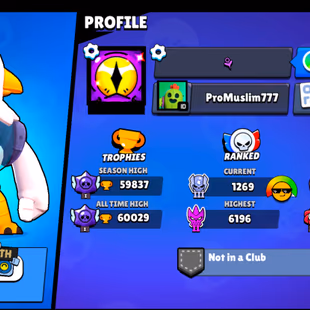 11 TITLES | 314 SKINS | 60.000 TROPHY | 99 BRAWLERS | 28 HYPERCHARGED | 36 MAXED BRAWLERS | 11 BUFFIES - Image 5