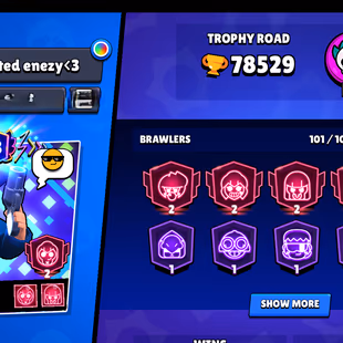 [💯HEROINE BIBI | OLD PRESTIGE 1 | MATCHERINO PIN💯] 379 SKINS | 101 BRAWLERS | 78529 TROPHIES | 50 HYPERCHARGES |52 MAX - Image 7