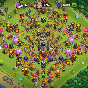 🔥TH10 MAXED[NOTHING LEFT TO UPGRADE]-7X EPIC EQUIPMENT-2X SCENERY-1X AQ SKIN-77 CWL MEDALS-FREE NC- LOTS OF MAGIC ITEMS - Image 1