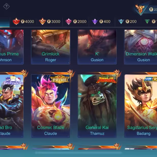 BIG DISCOUNT || MEGA -2 || GUSION FULL SET||  LEGEND-3 || GRAND-20 || EXQUISITE -21 || SKINS 555 || HEROS 131 || ALL MAX - Image 6