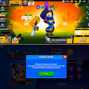 🔥TOP 28X MAX BRAWLER🔥 25X HYPERCHARGE | 21K TROPHY | 56 RARE SKINS | TOTAL 160 SKINS | CHECK PHOTOS | INSTANT DELIVERY - Image 2