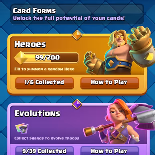 CR | 9809 Trophies | KT 14 | Level 50 | Arena 24 | All 121 Cards | 21 Legendary cards | 9 EVOS | 69 Emotes | 1x Heroes - Image 6