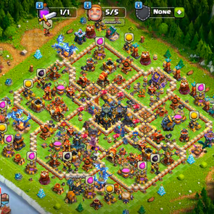 ❗[ PREMIUM TH-17 ]❗S.BALL - SNAKE - FIREBALL - R.SPEAR [26] || G.GUANTLET [23] || LEVEL 17 WALLS [RARE] || QUEEN: 81 ||  - Image 1