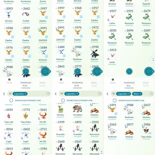 RARE SHINY LOCATION BG ZAPDOS - 6 SHINY LEG - 96 SHINY - 79 LEGENDARY - LVL 46- 15 GMAX - 18 LOCATION BG - SPECIAL BG GR - Image 3