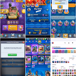 🦄✨[ WORLD RANK #863 & CRL 20 WIN EMOTE ] KT16 NEW MAX CARDS - 70 ELITE RARE EMOTES WIZ 67 12K TROPHY ARENA 29 10K GEMS - Image 5
