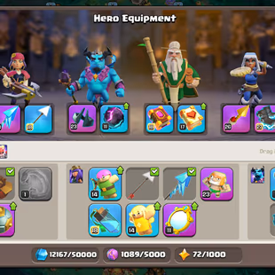 🔥2050 Cwl Medals🔥 || Th18 || Xp-227 || Heroes 90-95-80-70-45 || Scenery Account || High Equipment || NC Available || - Image 4