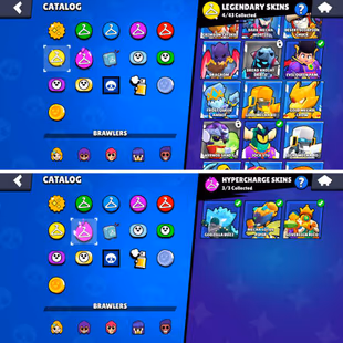 56K Trophies LVL92 | 96/101 Brawlers | 20 Max Brawlers - 14 Hypercharges | 224 Skins | 574 Pins | 338 Icons | 182 Sprays - Image 6