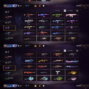 iOS/Android - Server MENA - Level 65 - Rank Diamond - Set 85 - Emote 33 - Weapon 271 - Mythic 38 - Epic 75 - Code1468 - Image 3