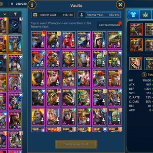 LV98 - Power 7.39M - 2 mythic - 36  Champions LV 60 -  100 Legend - 12 Void  - Image 3
