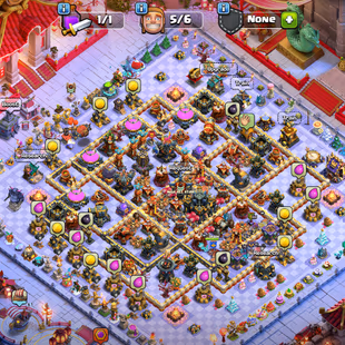 TH 17 ! 4 Scenery ( 2 Legendary ) ! 3 Hero Max ! 17 Hero Skins ! 9k Gems ! 13 Epics ( 3 Epic Max ) ! Builder Base Maxed  - Image 1