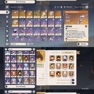 All Platform - EU - AR58 - primogems 130 - 66 Charcter 22 5'Star - 8 Weapons 5'Star - Code795 - Image 6