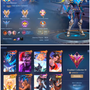 Exalted Collector 4 - Legend Gusion : Cosmic Gleam - 131 / 131 Heros - Max Emblem - Mythic Immortal 101 - Highest - C465 - Image 2