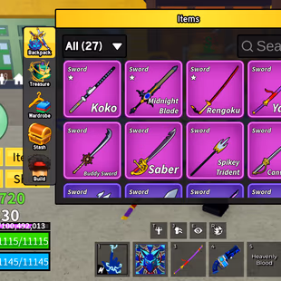 Blox Fruits Lv 2230 |  PERM KITSUNE, DOUGH, PORTAL, BUDDHA, SOUND, LIGHT | Yama & Spikey Trident | Angel V3 | Venom  - Image 2